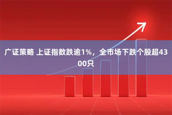 广证策略 上证指数跌逾1%，全市场下跌个股超4300只
